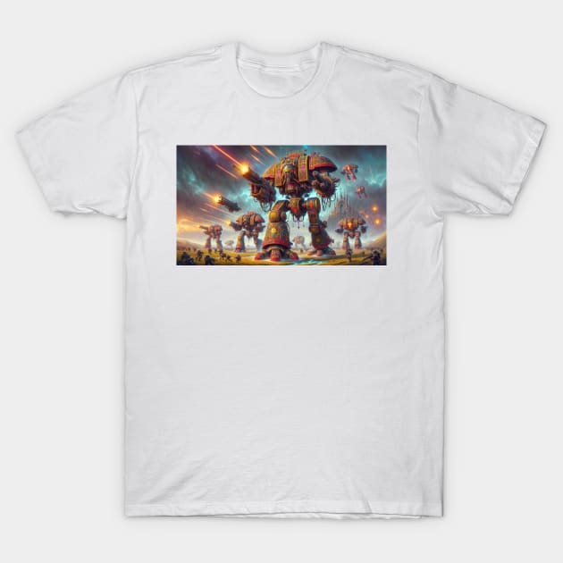 Chaos Space Titans T-Shirt by dystopiatoday